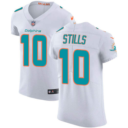 Nike Dolphins #10 Kenny Stills White Men's Stitched NFL Vapor Untouchable Elite Jersey - Click Image to Close